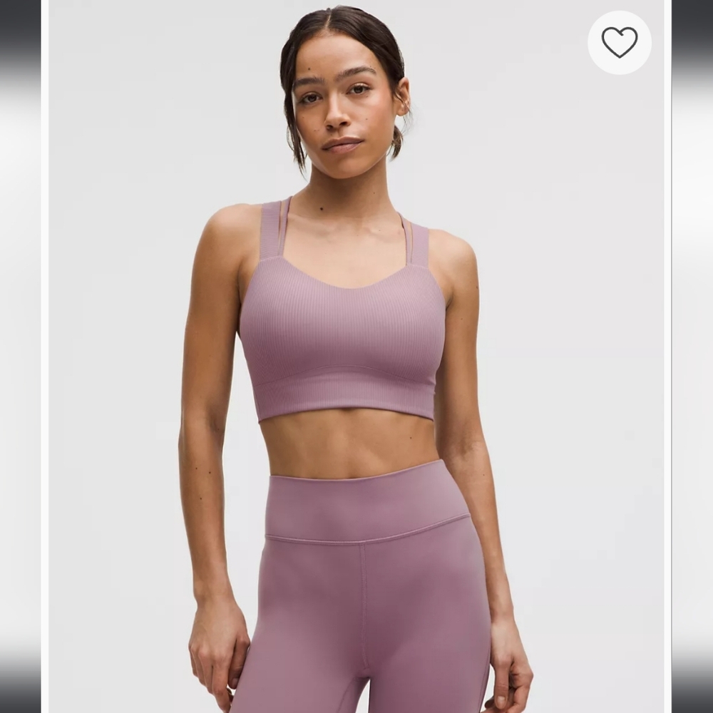 Lululemon Like a Cloud Ribbed Longline Bra
Light Support, D/DD Cup LAVENDER LUX